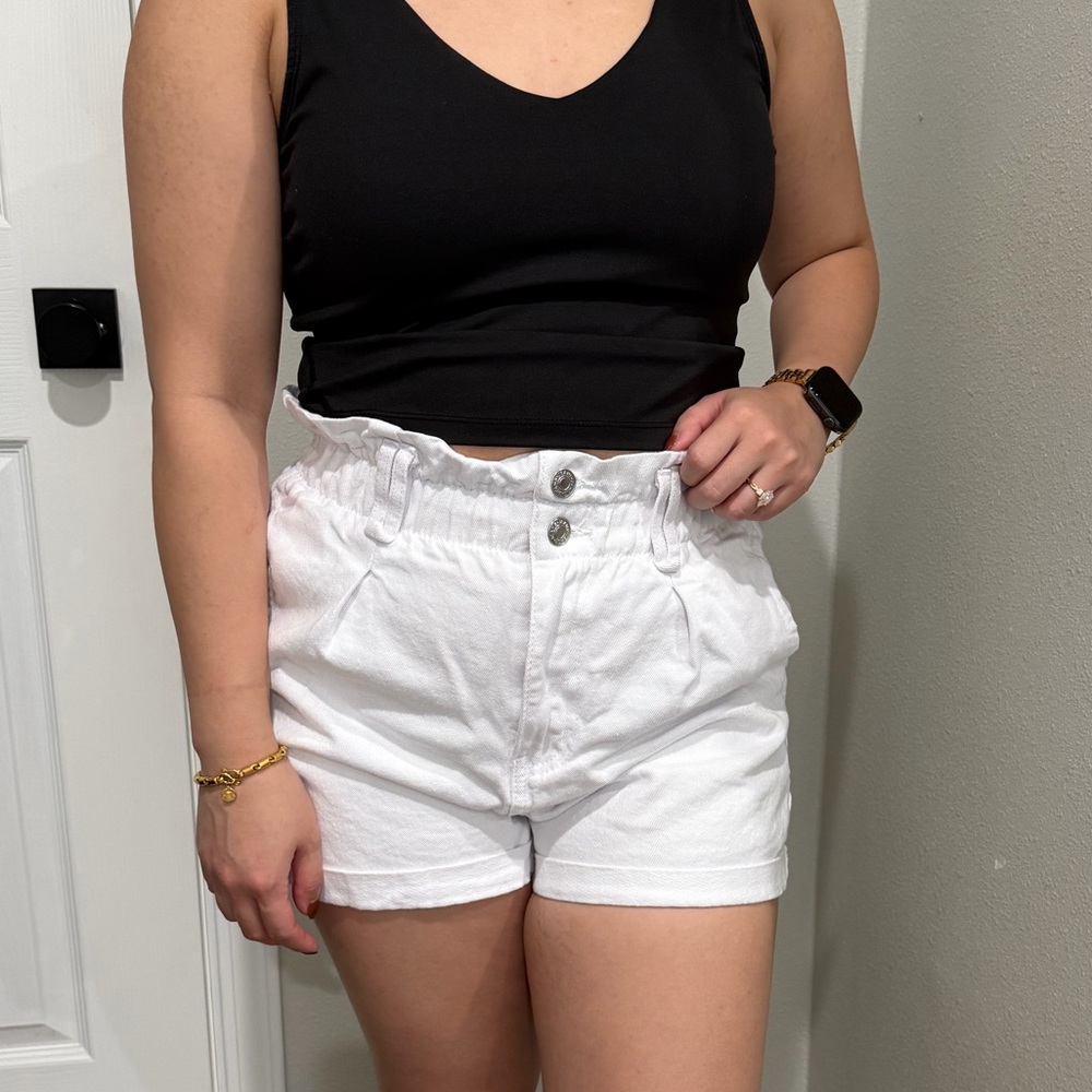 SHEIN White High-Waist Women's Shorts